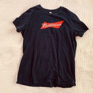 Budweiser beer tshirt women’s tee red and blue